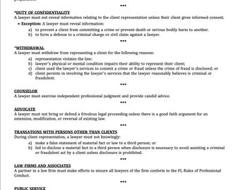 Florida Ethics Outline