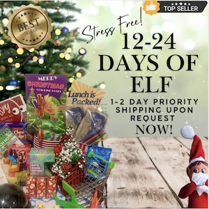Christmas Elf Kit: 12 or 24 Day Activity Set with Props