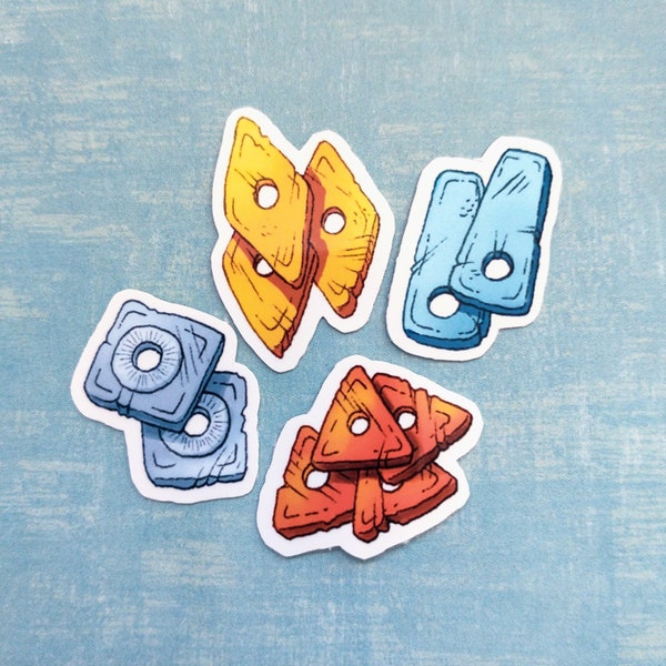 DnD Coins - Copper, Silver, Gold, and Platinum - Dungeons and Dragons Sticker
