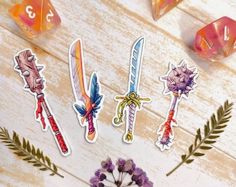 DnD Weapons Swords and Maces - Dungeons and Dragons Sticker