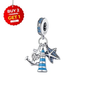 S925 Lighthouse Bracelet Charm, for Pandora Bracelet, S925 Authentic Sterling Silver Charm, Buy 2 Charms Get 1 Free