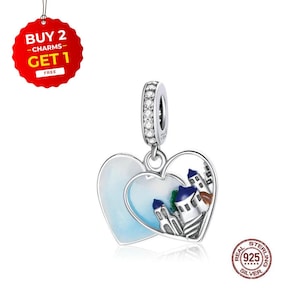 Sterling Silver Greek Islands Santorini Castle Charm for Pandora Bracelet image 1
