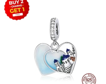 Sterling Silver Greek Islands Santorini Castle Charm for Pandora Bracelet
