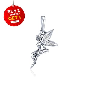 Sterling Silver Fairy Pixie Dangle Charm for Pandora Bracelet
