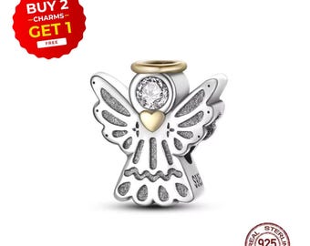 Sterling Silver Guardian Angel Charm for Pandora Bracelet