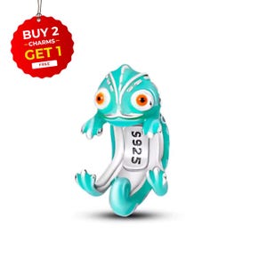 Sterling Silver Chameleon Charm: Color Changing S925 Pandora Compatible