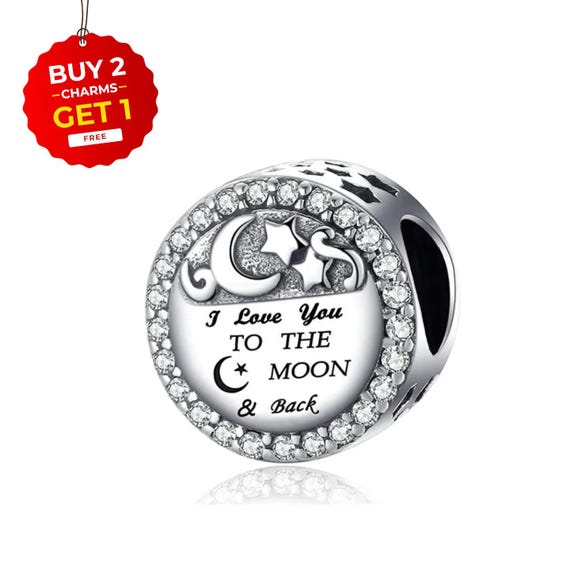 925 Sterling Silver Niece Charm – "Love You To The Moon" – Christmas/Birthday Gift