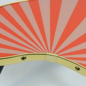 Kidney shaped table, small, side table, flower table, stripes, sunburst decor, vintage 50s inspired, Red/Pink image 3