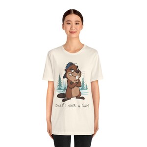 Funny Beaver Unisex Tee, Premium Graphic T-shirt, Woodland Design Shirt, Beaver Lover Gift, Wild Animal Tee, Beaver Lover Shirt, Cute Animal
