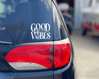 Good Vibes, Car decal, gifts for her, car decals for women, car decals for men, gifts for him, window decal, bumper sticker, Mac decal