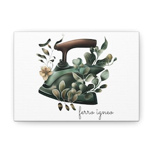 Botanical Iron Canvas Print: Vintage Style Wall Art