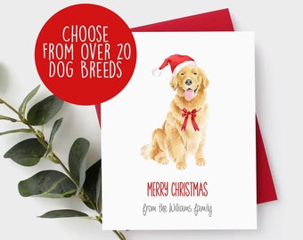 Personalized Dog Christmas Card, Dog Lover Christmas Card, Family Dog Christmas Card, Holiday Dog Card, Personalized Family Holiday Card