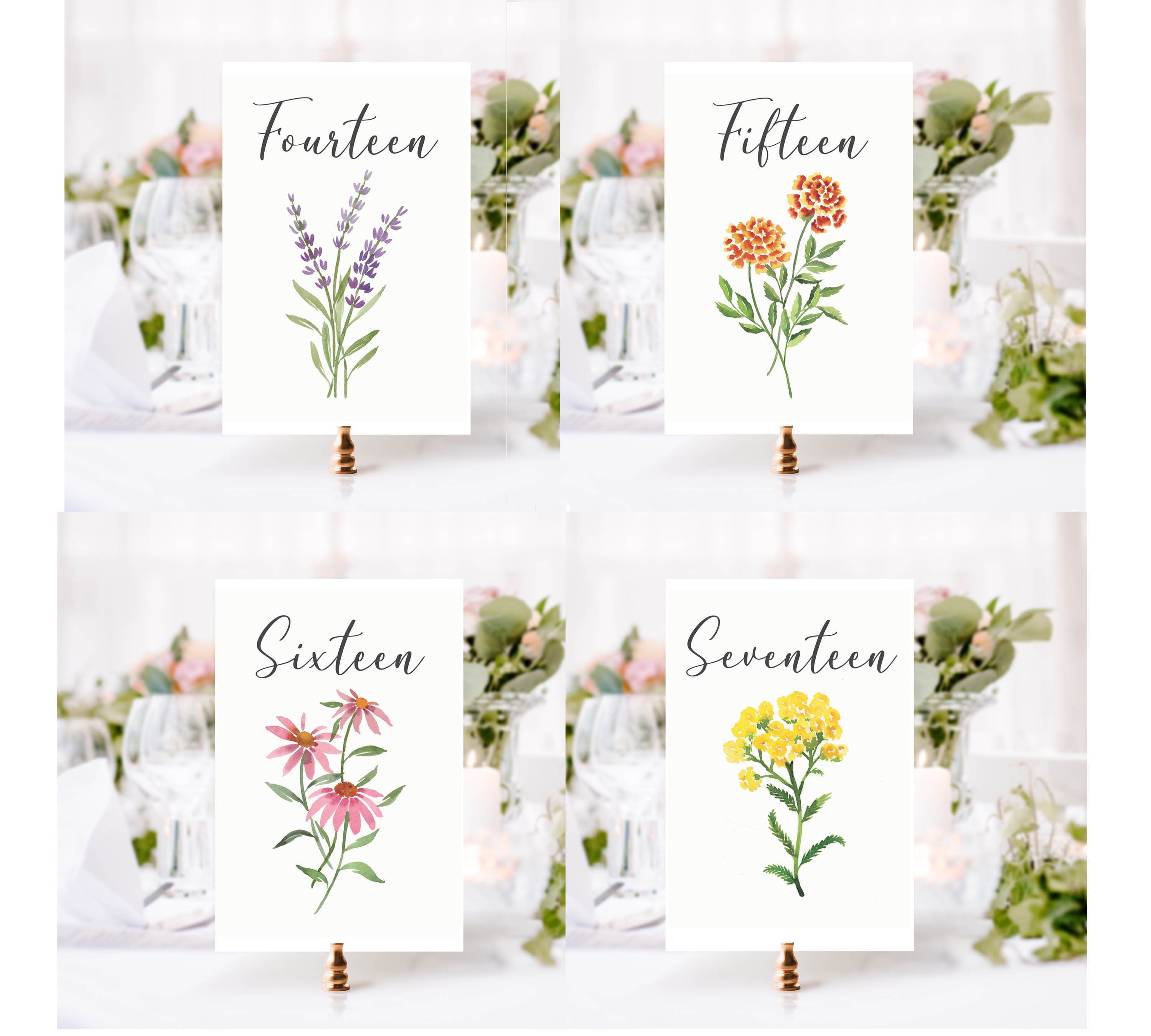 Wildflower Table Numbers