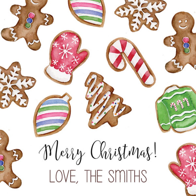 Personalized Christmas Gift Stickers, Christmas Cookie Gift Tag Sticker, Holiday Baking Sticker, Gingerbread Christmas Sticker, Baking Label image 3