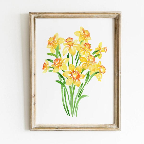 Daffodil Painting Etsy