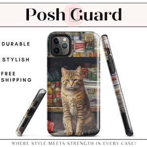 Bodega Cat duurzame iPhone Case Cover, stijlvolle telefoonaccessoires, GRATIS VERZENDING, Cat Lover Gifts, Strong Phone Cases, Bodega Cat Gifts, Cats
