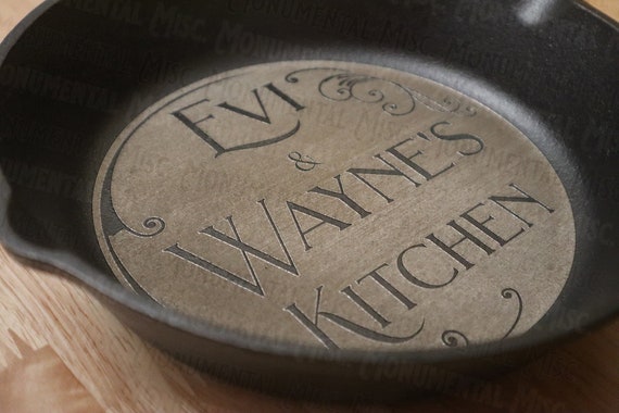 8 Inch Engraved Cast Iron Skillet 