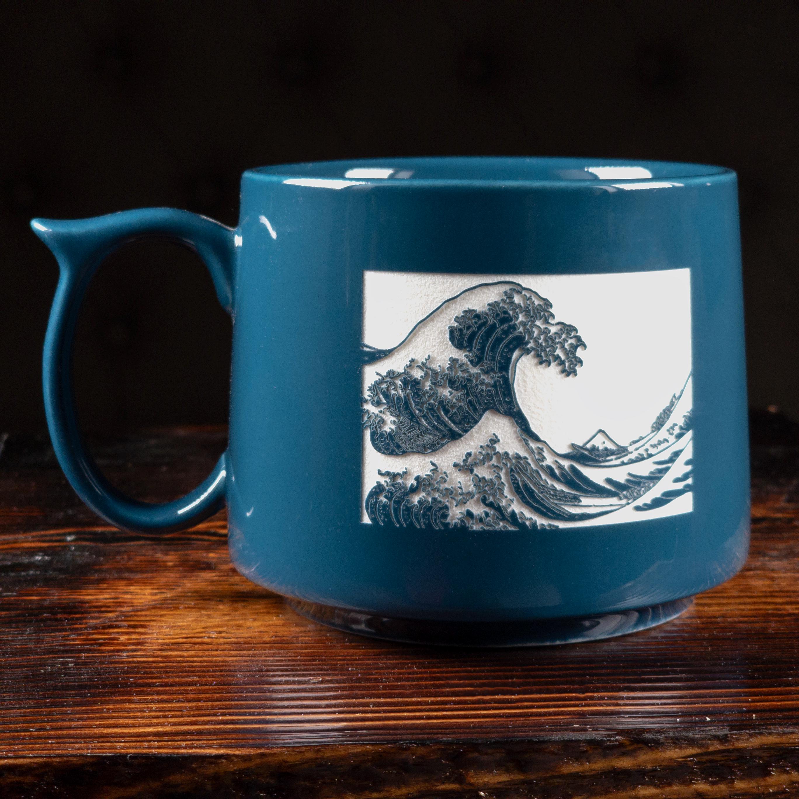 Cardew Mug Carved Ceramic Mug: 19oz Stackable Coffee Cup With Thumb Rest - Etsy