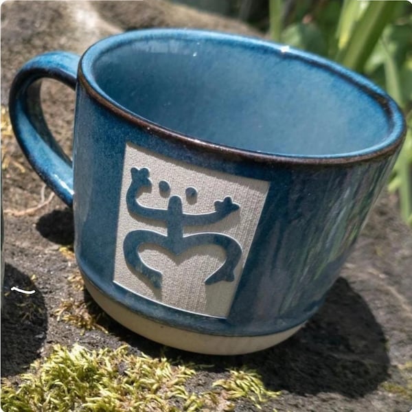 Coquí Mug, Carved Petroglyph in Ceramic