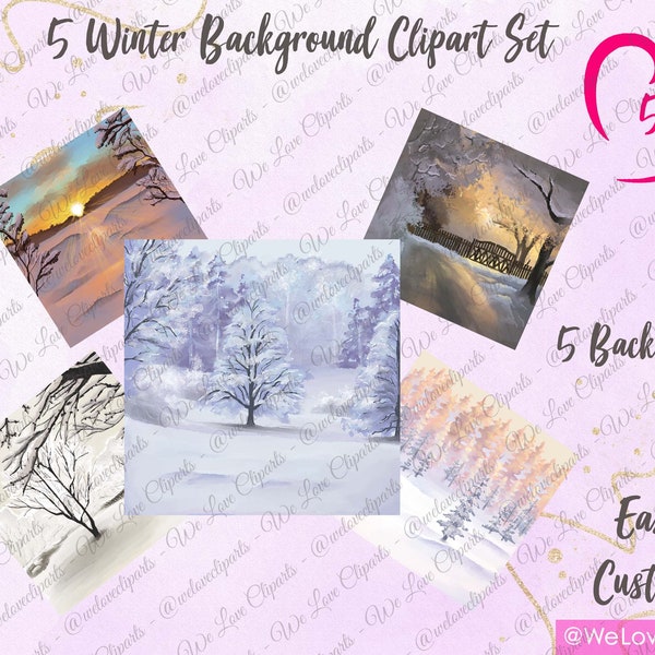 Landscape Background SVG: Winter Wonderland Background for Sister SVG (WLC206)