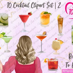 Clipart de coquetel: Pacote SVG de coquetel para irmãs Design de sublimação com vista traseira SVG | (WLC037)