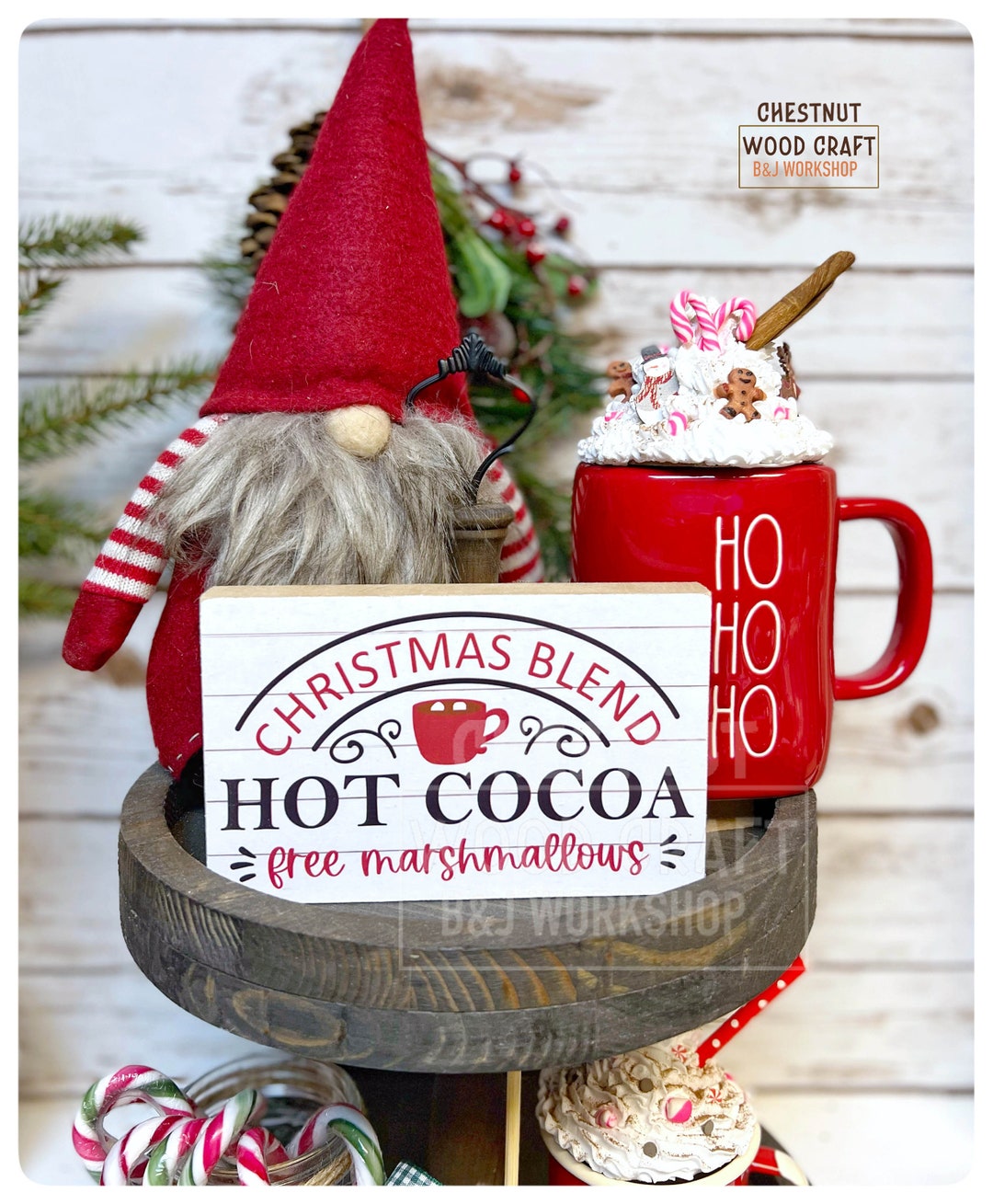 Christmas Blend Hot Cocoa Sign Farmhouse Tiered Tray Decor Hot Coco Bar  Decor Christmas Winter - Etsy, image size:1080x1309