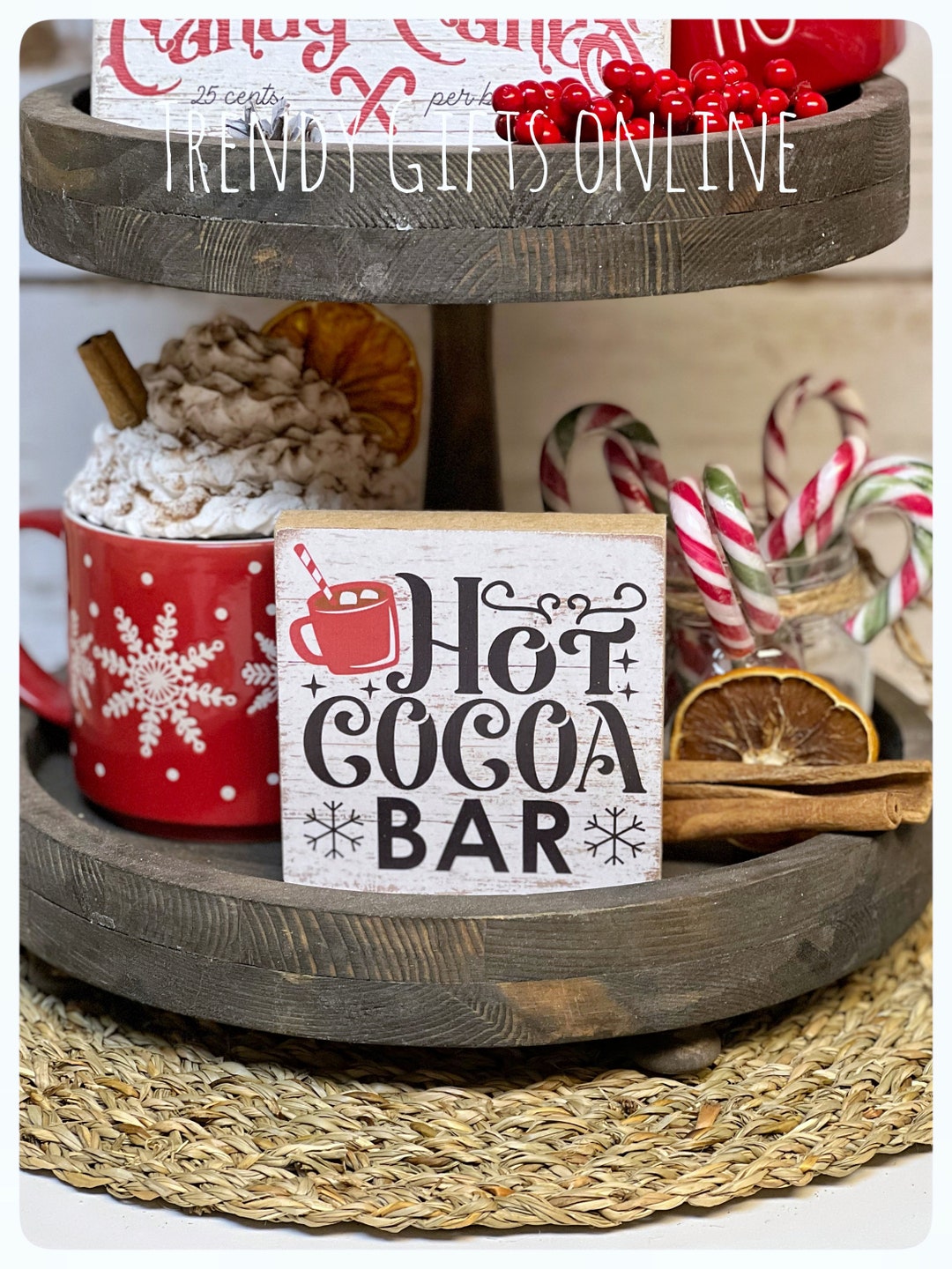 Custom Signs Personalized Christmas Winter Hot Cocoa Bar - Temu