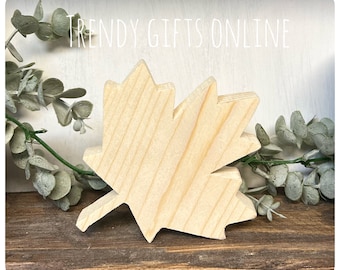 Hand Cut wooden maple leaf shape, Unfinished DIY Craft, decoupage blank