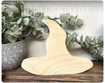Unfinished blank wood shape Witch hat/Wizard hat Woodworking Home decor DYI Craft Home decor Autumn Fall Halloween craft blank