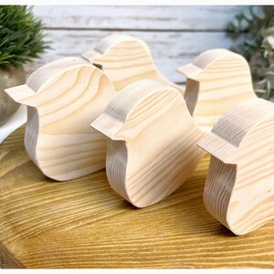 Ofärdig träfågelform, Handutskuren, träämne för hantverk, Träbearbetning, DIY bild 6