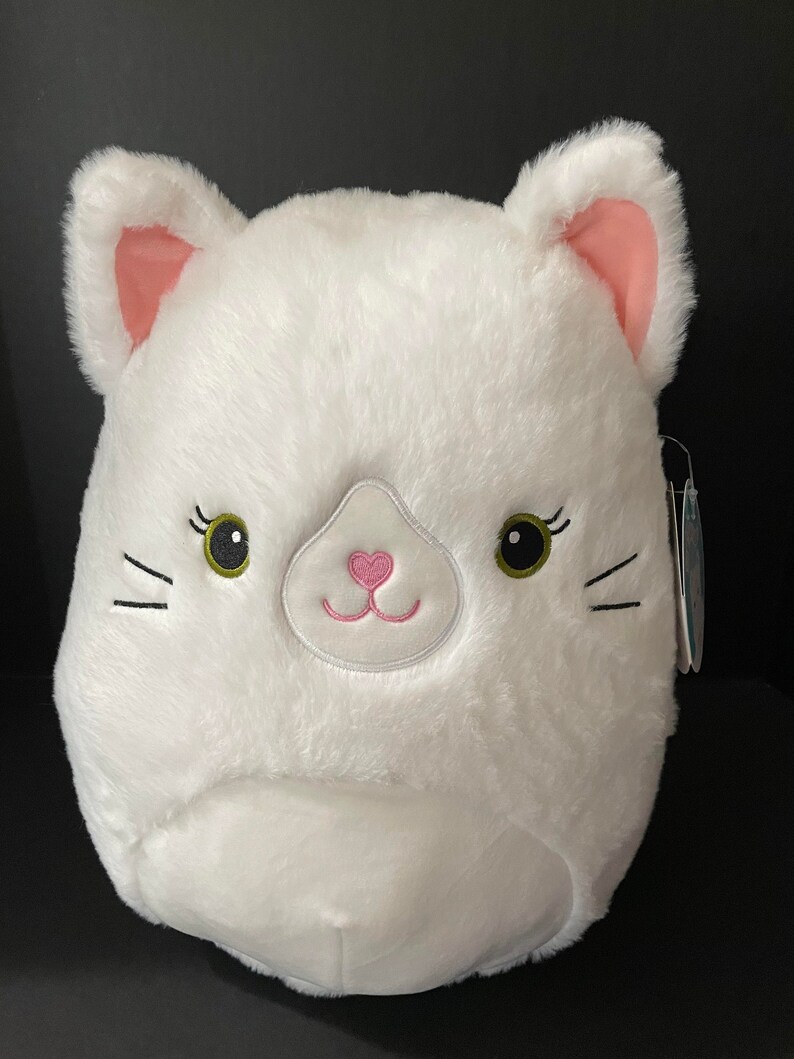 Squishmallow Kelsey the White Furry Cat 12 Cracker Etsy Australia