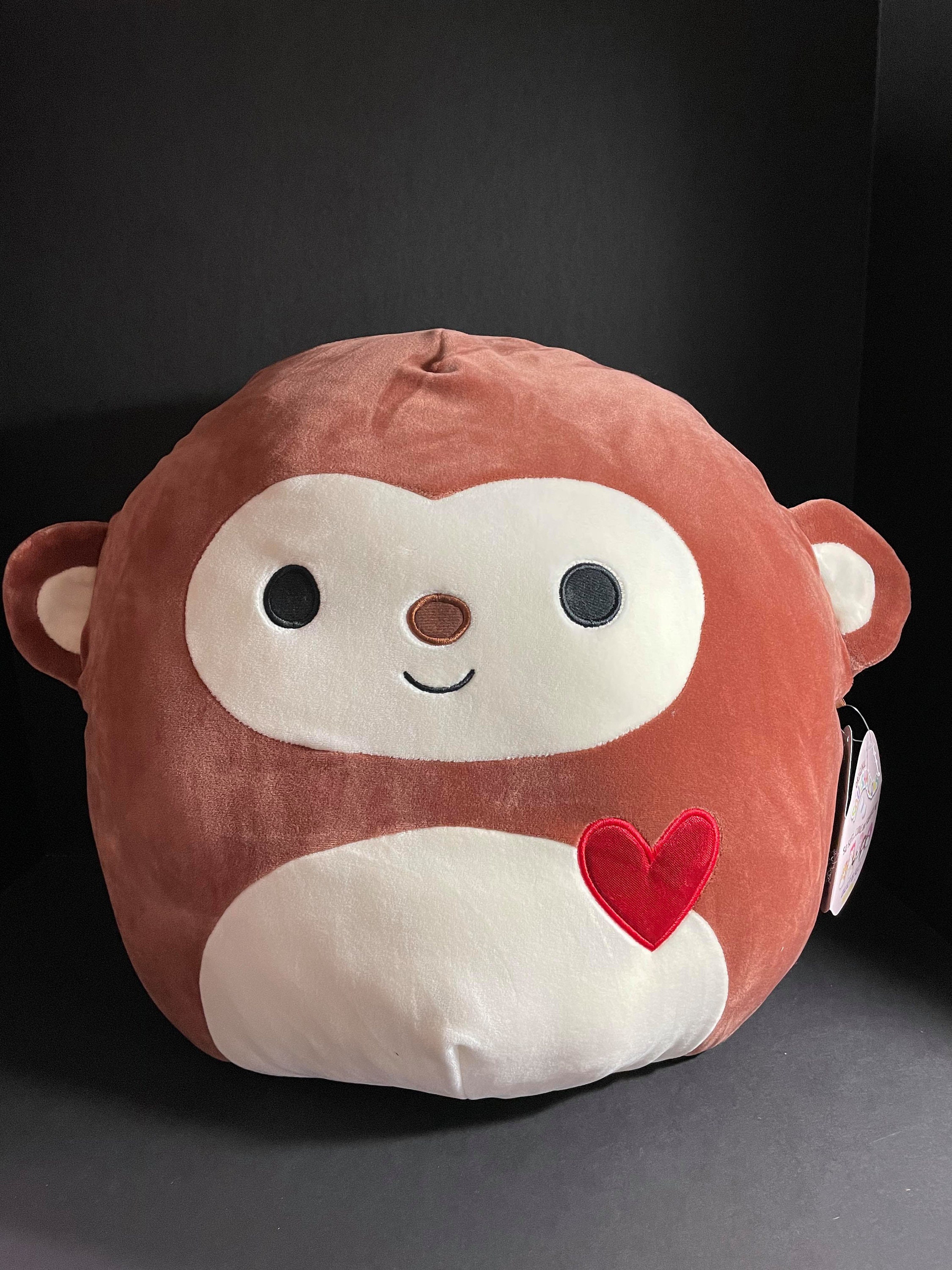 Momo the Monkey squishmallow 16” JUMBO with a heart on his belly