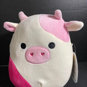 Very Rare Squishmallow Caedyn the Pink Cow 8