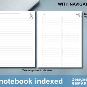 Digital Hyperliked Lists Notebook for reMarkable 2 image 2