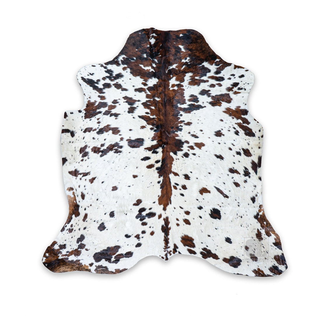 Bonanza Leathers Genuine Cowhide Tricolor Spotted Hair on Cowhide Rug