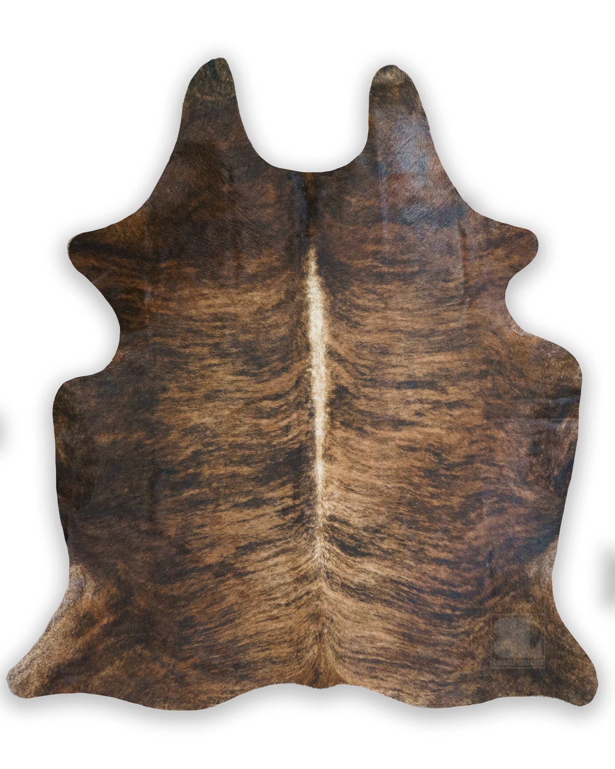 Bonanza Leathers Genuine Cowhide Dark Brindle Hair on Rug Etsy