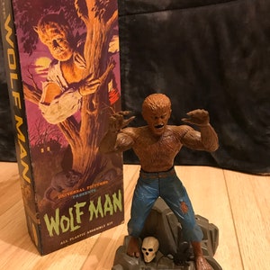 Vintage 1962 Aurora Wolf Man model kit!