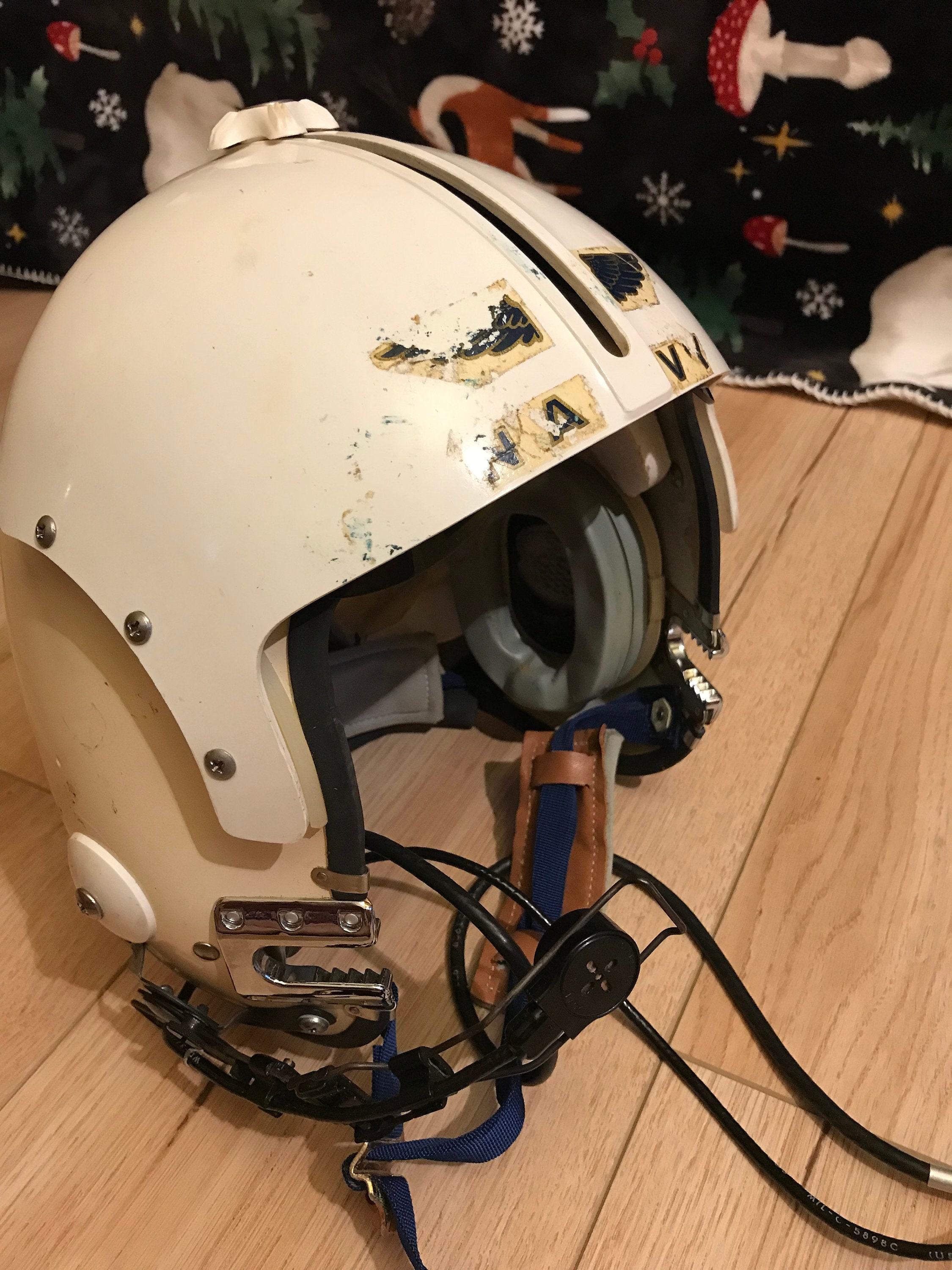 Vintage U.S. Navy Pilot Helmet PLUS Pilot Flight Jumpsuit