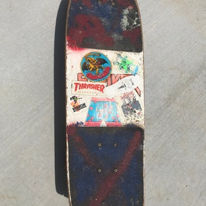 Awesome 1980s old school skateboard