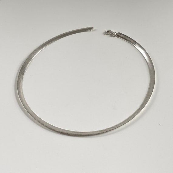MILOR ITALIAN SILVER .950 Snake Link Dual Style Reversible Flat