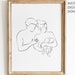 Mom Dad Sons and Baby Line Art, Newborn Girl Printable, Baby Girl and ...