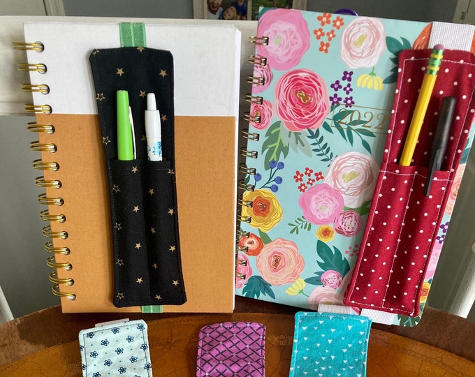 Pen Holder for Book Pen Sleeve for Journal, Planner, Notebook Journal