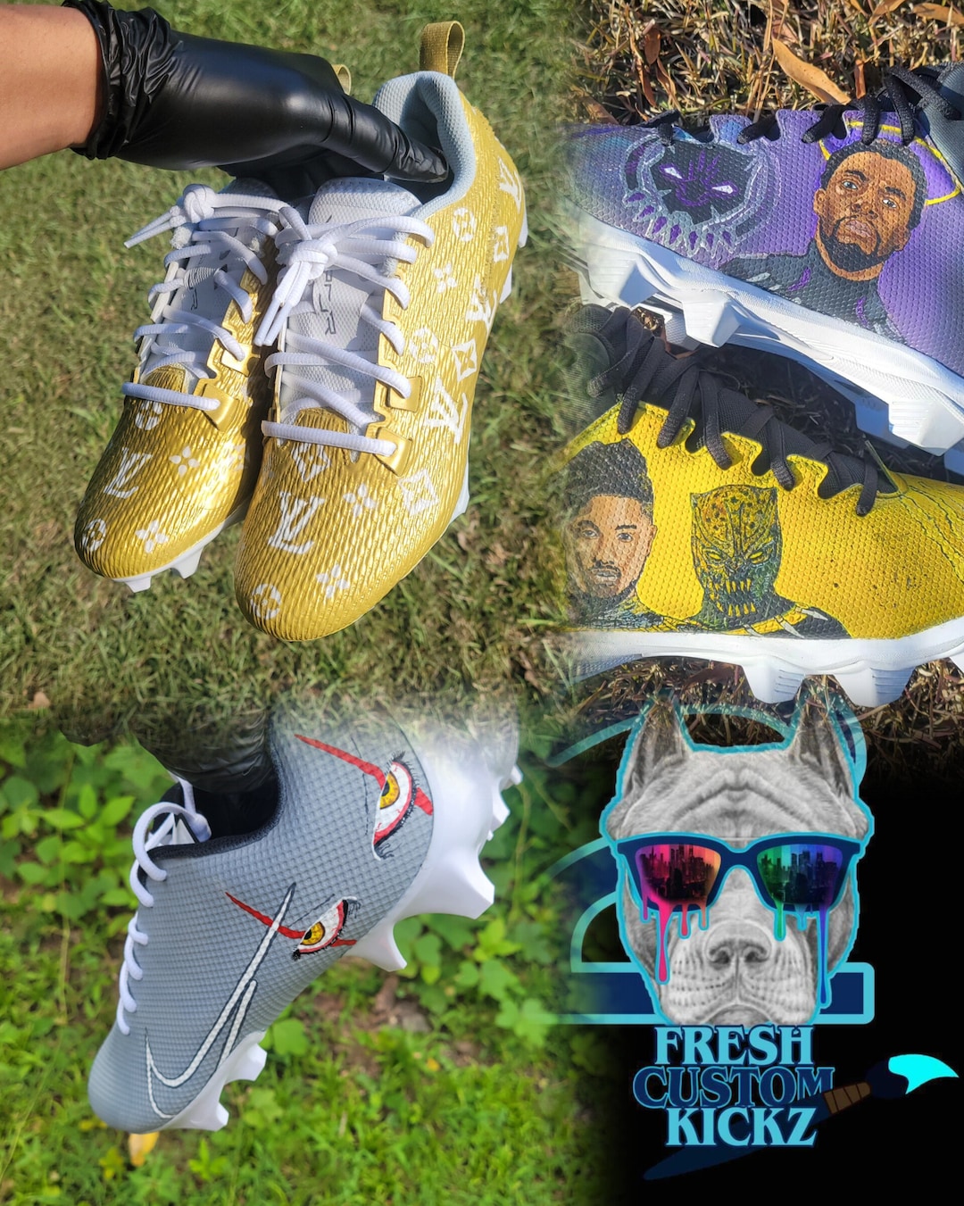Custom Football Cleats - Etsy