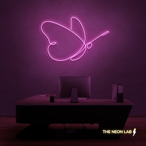 Butterfly Neon Sign for bedroom, kids room, restaurant, office Living Room Interior Design light
