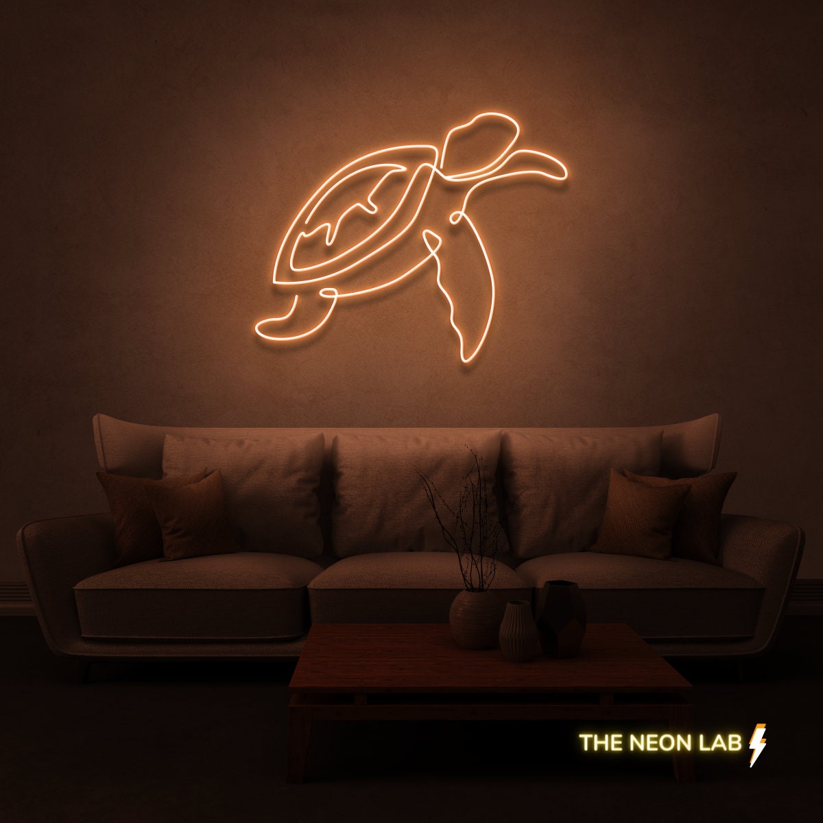 Turtle Neon Sign for Bedroom, Kids Room, Restaurant, Office Living Room ...