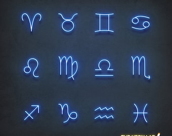 Zodiac Star Sign Neon Sign, Custom LED Wall Art