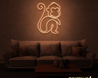 Cheeky Monkey LED Neon Sign | Animal Acrylic Light
