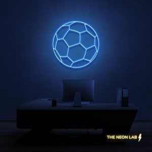 Football Soccer Ball Sign for the ultimate Football fan, for the bar, home, bedroom, cafe, restaurant, office living room