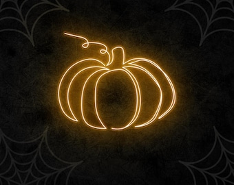 Pumpkin Neon Sign, Spooky Halloween LED Light