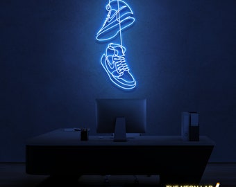 neon blue nikes